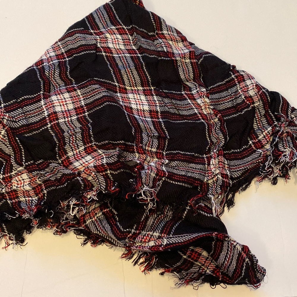 Plaid square scarf